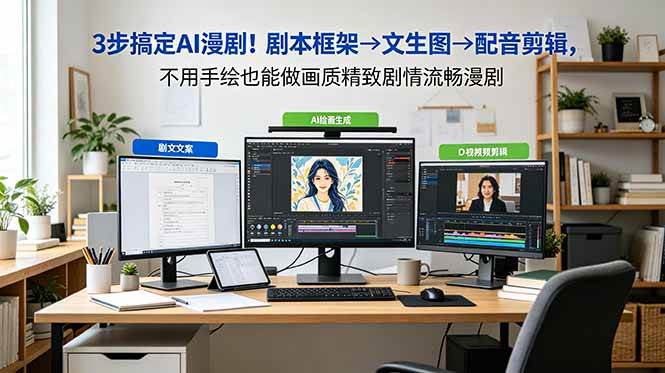 （18866期）3步搞定AI漫剧！剧本框架→文生图→配音剪辑，不用手绘也能做画质精致剧情流畅漫剧-知行阁轻创网-分享网络赚钱项目-全网首发副业项目实操平台-副业创业项目网