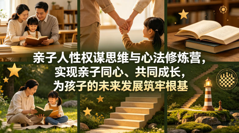 亲子人性权谋思维与心法修炼营，实现亲子同心、共同成长，为孩子的未来发展筑牢根基【音频】-知行阁轻创网-分享网络赚钱项目-全网首发副业项目实操平台-副业创业项目网