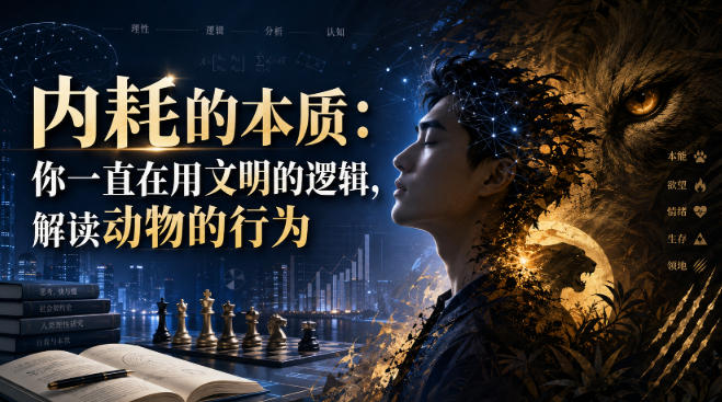 付费文章：内耗的本质：你一直在用文明的逻辑，解读动物的行为-知行阁轻创网-分享网络赚钱项目-全网首发副业项目实操平台-副业创业项目网