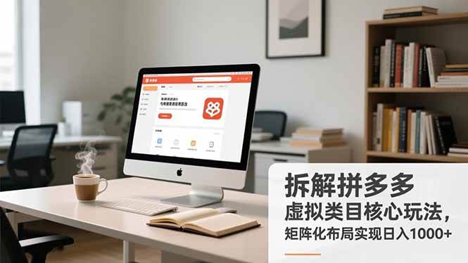 （16906期）拆解拼多多虚拟类目核心玩法，矩阵化布局实现日入1000+-知行阁轻创网-分享网络赚钱项目-全网首发副业项目实操平台-副业创业项目网