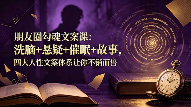 朋友圈勾魂文案课：洗脑+悬疑+催眠+故事，四大人性文案体系让你不销而售-知行阁轻创网-分享网络赚钱项目-全网首发副业项目实操平台-副业创业项目网