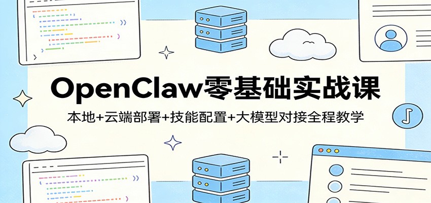 OpenClaw零基础实战课：本地+云端部署+技能配置+大模型对接全程教学-知行阁轻创网-分享网络赚钱项目-全网首发副业项目实操平台-副业创业项目网