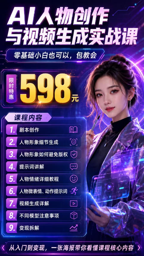 抖音5W粉丝博主的AI真人日系女孩制作教学，AI人物创作与视频生成实战课，新手也能快速起号涨粉变现（更新1002）-知行阁轻创网-分享网络赚钱项目-全网首发副业项目实操平台-副业创业项目网
