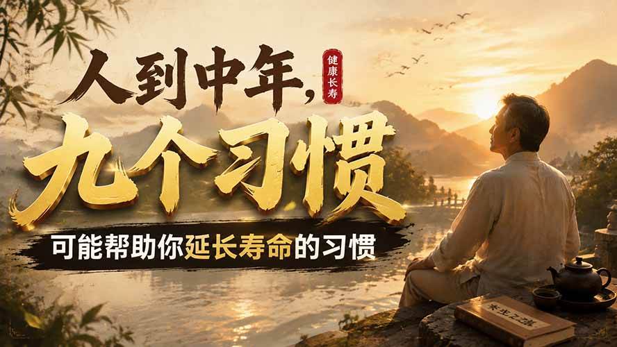 （19707期）付费文章：人到中年，九个可能帮助你延长寿命的习惯-知行阁轻创网-分享网络赚钱项目-全网首发副业项目实操平台-副业创业项目网