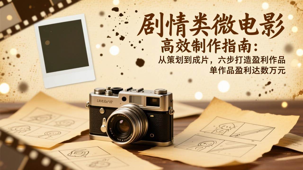 （17086期）剧情类微电影高效制作指南：从策划到成片，六步打造盈利作品，单作品盈利达数万元-知行阁轻创网-分享网络赚钱项目-全网首发副业项目实操平台-副业创业项目网