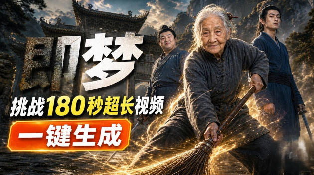 即梦挑战180秒超长视频!一键生成3分钟电影?完整制作流程详细分享!-知行阁轻创网-分享网络赚钱项目-全网首发副业项目实操平台-副业创业项目网