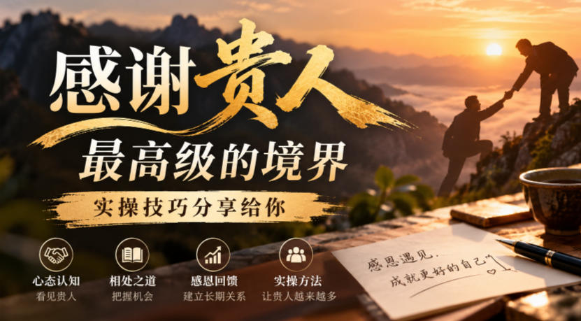 某公众号付费文章：感谢贵人最高级的境界，实操技巧分享给你-知行阁轻创网-分享网络赚钱项目-全网首发副业项目实操平台-副业创业项目网