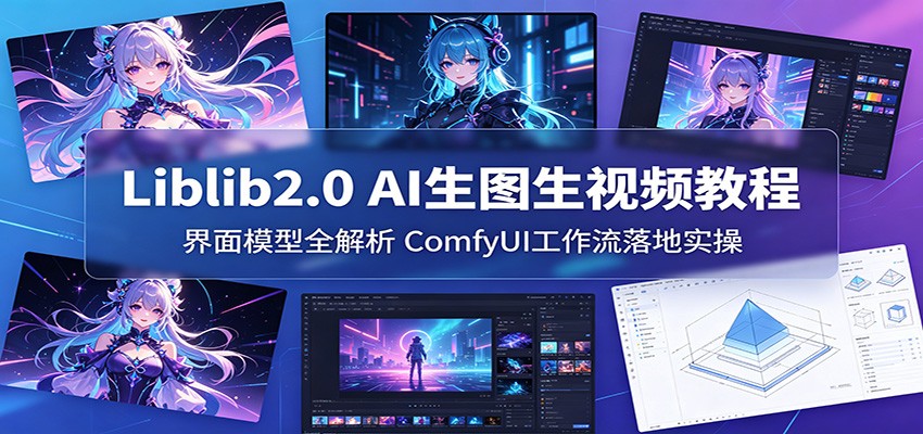 Liblib2.0 AI生图生视频教程：界面模型全解析，ComfyUI工作流落地实操-知行阁轻创网-分享网络赚钱项目-全网首发副业项目实操平台-副业创业项目网