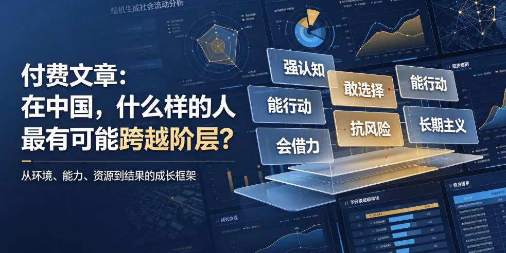 付费文章:在中国,什么样的人最有可能跨越阶层?-知行阁轻创网-分享网络赚钱项目-全网首发副业项目实操平台-副业创业项目网