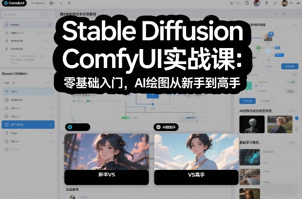 Stable Diffusion ComfyUI实战课：零基础入门，AI绘图从新手到高手-知行阁轻创网-分享网络赚钱项目-全网首发副业项目实操平台-副业创业项目网