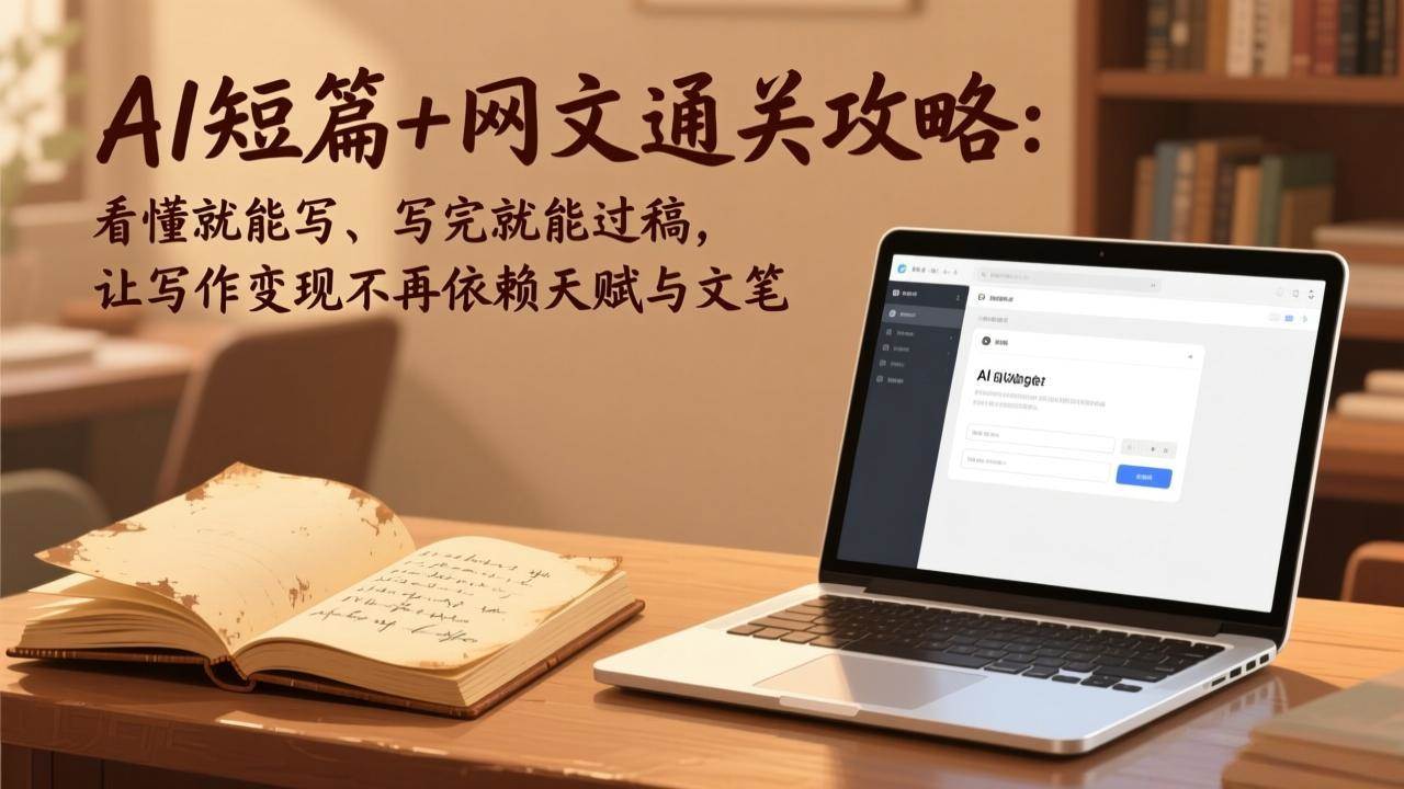 （17515期）AI短篇+网文通关攻略：看懂就能写、写完就能过稿，让写作变现不再依赖天赋与文笔-知行阁轻创网-分享网络赚钱项目-全网首发副业项目实操平台-副业创业项目网