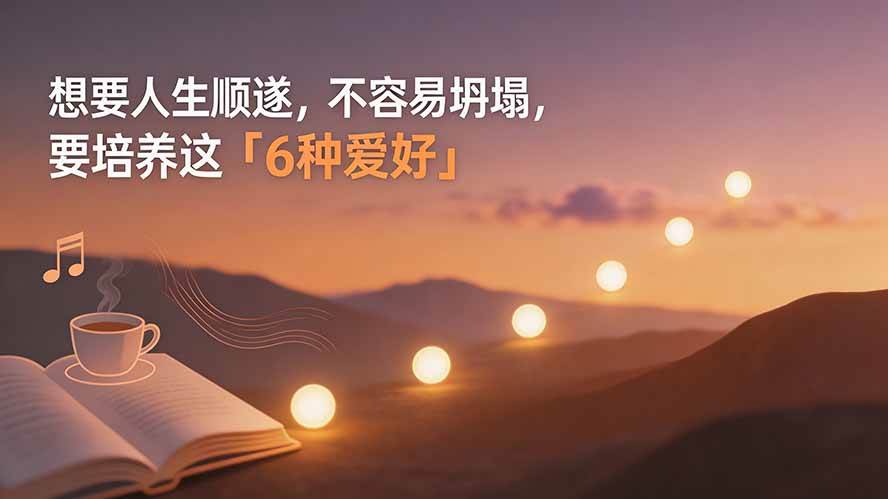 (19638期)付费文章:想要人生顺遂,不容易坍塌,要培养这6种爱好-知行阁轻创网-分享网络赚钱项目-全网首发副业项目实操平台-副业创业项目网