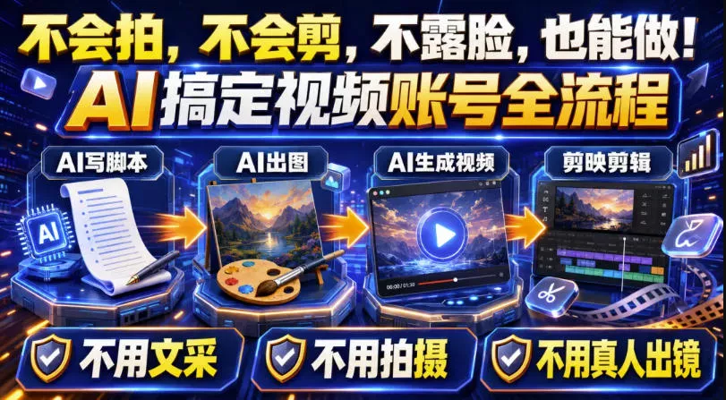 AI短视频起号实战项目，用AI做视频起号，45天涨粉12W，一条广告8.5k，广告接到手软，引流、变现两不误！