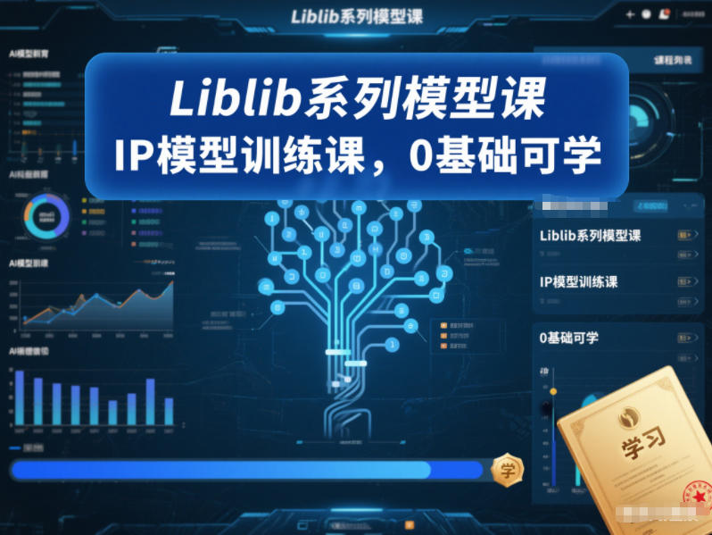 Liblib系列模型课,IP模型训练课,0基础可学 Liblib系列模型课,IP模型训练课,0基础可学