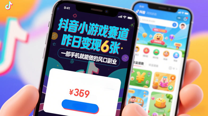 抖音小游戏赛道，昨日变现600+，零基础一部手机就能做的风口副业【揭秘】-知行阁轻创网-分享网络赚钱项目-全网首发副业项目实操平台-副业创业项目网