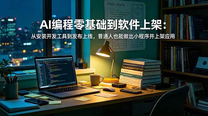 （19109期）AI编程零基础到软件上架：从安装开发工具到发布上线，普通人也能做出小程序并上架应用商店-知行阁轻创网-分享网络赚钱项目-全网首发副业项目实操平台-副业创业项目网