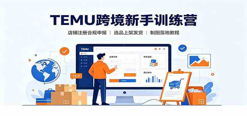 TEMU跨境新手训练营:店铺注册合规申报,选品上架发货制图落地教程-知行阁轻创网-分享网络赚钱项目-全网首发副业项目实操平台-副业创业项目网