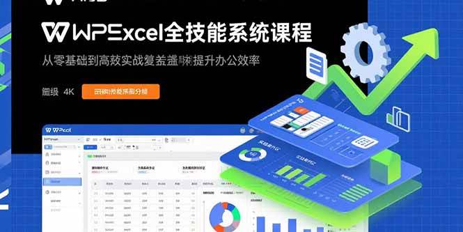 （15873期）WPS Excel全技能系统课程：从零基础到高阶实战全覆盖，全面提升办公效率-知行阁轻创网-分享网络赚钱项目-全网首发副业项目实操平台-副业创业项目网