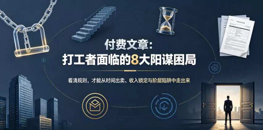 付费文章：打工者面临的8大阳谋困局-知行阁轻创网-分享网络赚钱项目-全网首发副业项目实操平台-副业创业项目网