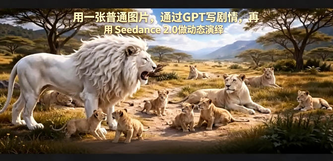 用一张普通图片，通过GPT写剧情，再用Seedance 2.0做动态演绎，居然能生成迪士尼风格搞笑动画-知行阁轻创网-分享网络赚钱项目-全网首发副业项目实操平台-副业创业项目网