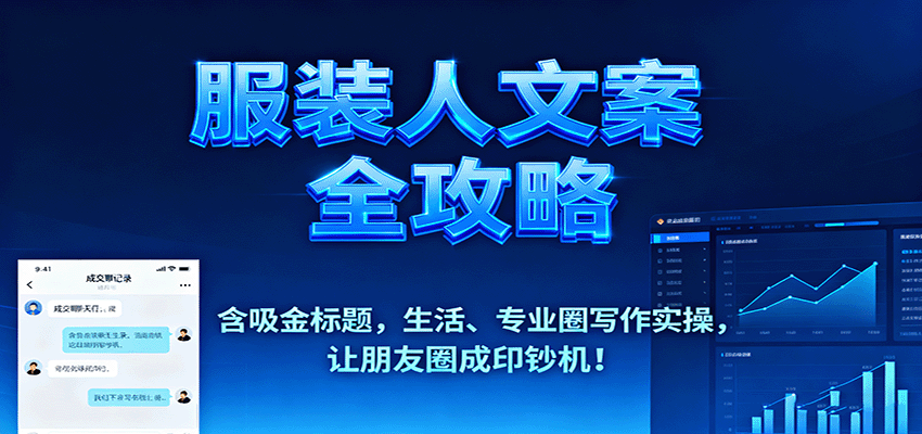 服装人文案全攻略，含吸金标题，生活、专业圈写作实操，让朋友圈成印钞机！-知行阁轻创网-分享网络赚钱项目-全网首发副业项目实操平台-副业创业项目网