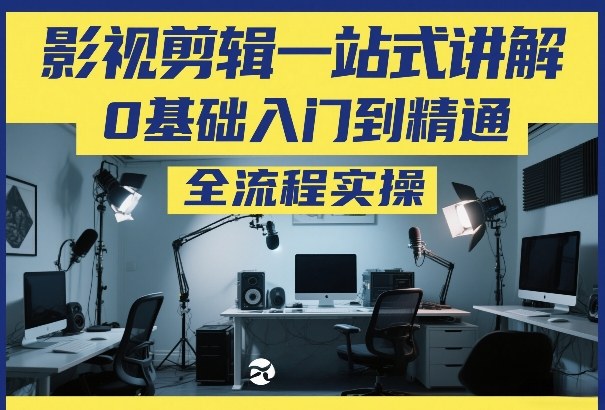 影视剪辑一站式讲解，0基础入门到精通，全流程实操-知行阁轻创网-分享网络赚钱项目-全网首发副业项目实操平台-副业创业项目网