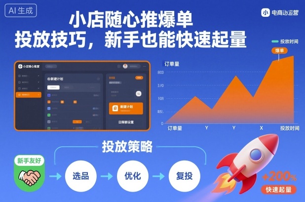 小店随心推爆单投放技巧，新手也能快速起量-知行阁轻创网-分享网络赚钱项目-全网首发副业项目实操平台-副业创业项目网