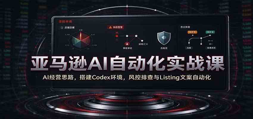 亚马逊AI自动化实战课：AI经营思路，搭建Codex环境，风控排查与Listing文案自动化-知行阁轻创网-分享网络赚钱项目-全网首发副业项目实操平台-副业创业项目网