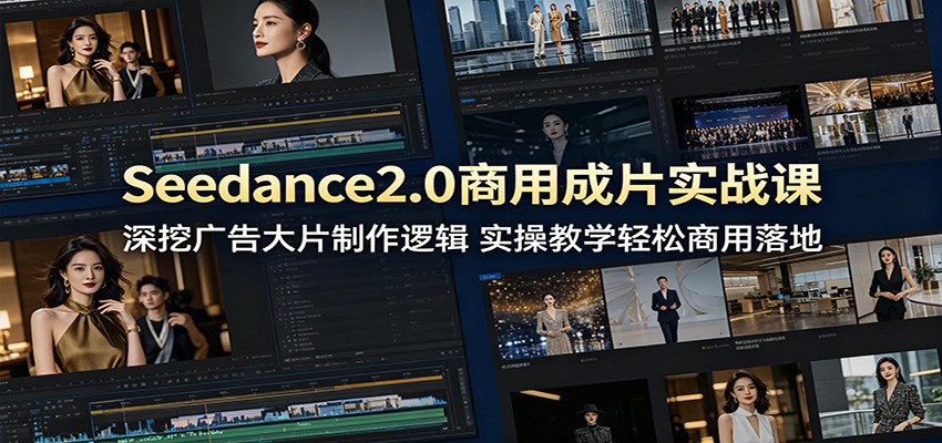 Seedance2.0商用成片实战课：深挖广告大片制作逻辑，实操教学轻松商用落地-知行阁轻创网-分享网络赚钱项目-全网首发副业项目实操平台-副业创业项目网