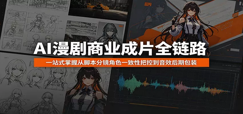 AI漫剧商业成片全链路：一站式掌握从脚本分镜角色一致性把控到音效后期包装-知行阁轻创网-分享网络赚钱项目-全网首发副业项目实操平台-副业创业项目网