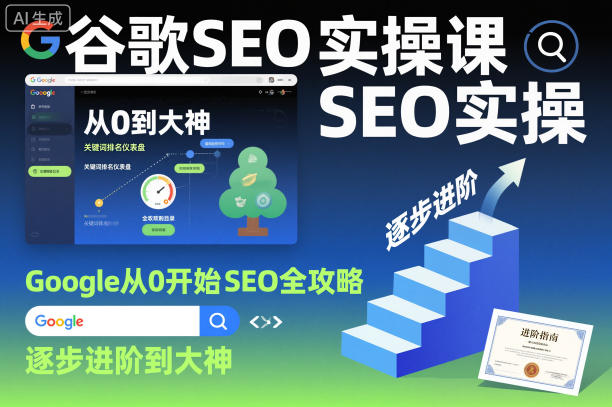谷歌SEO实操课，Google从0开始SEO全攻略，逐步进阶到大神（更新26年）-知行阁轻创网-分享网络赚钱项目-全网首发副业项目实操平台-副业创业项目网