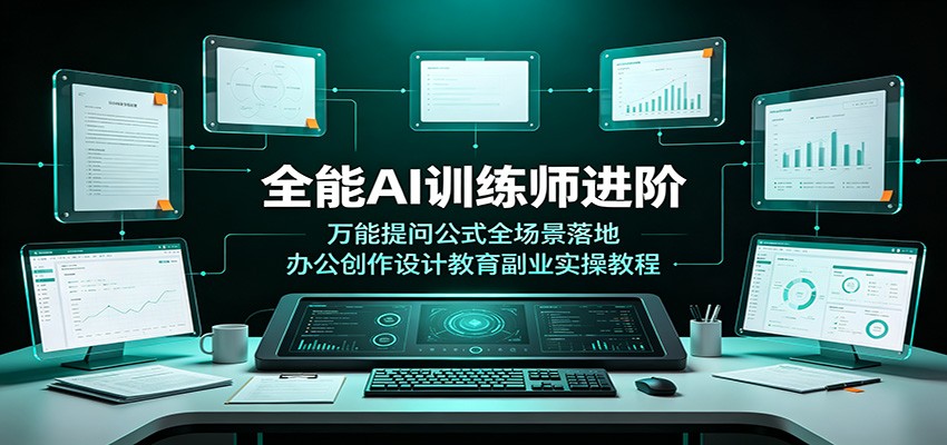 全能AI训练师进阶：万能提问公式全场景落地，办公创作设计教育副业实操教程-知行阁轻创网-分享网络赚钱项目-全网首发副业项目实操平台-副业创业项目网