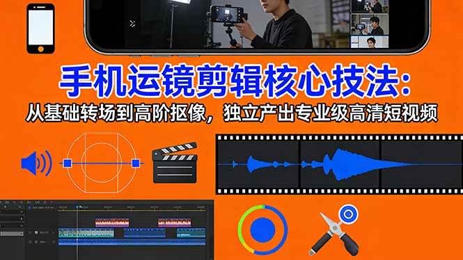 （17702期）手机运镜 剪辑核心技法：从基础转场到高阶抠像，独立产出专业级高清短视频-知行阁轻创网-分享网络赚钱项目-全网首发副业项目实操平台-副业创业项目网