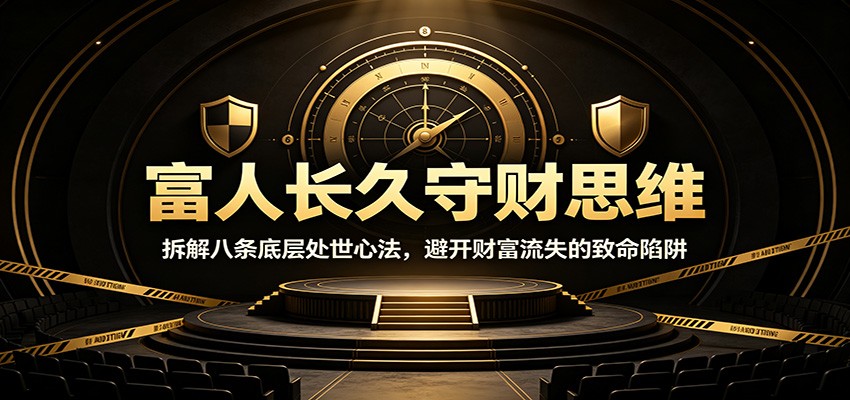 富人长久守财思维：拆解八条底层处世心法，避开财富流失的致命陷阱-知行阁轻创网-分享网络赚钱项目-全网首发副业项目实操平台-副业创业项目网