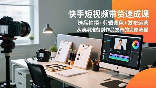 （16752期）快手短视频带货速成课，选品拍摄+剪辑调色+发布运营，从前期准备到作品发布的完整流程-知行阁轻创网-分享网络赚钱项目-全网首发副业项目实操平台-副业创业项目网