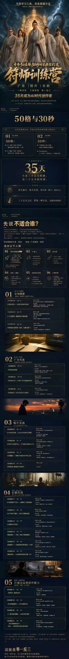 多参宗符师训练营,35天成为AI时代创作者,广告|短片|长剧,一种方法,三段实训,举一反三,打通全品类的创作能力-知行阁轻创网-分享网络赚钱项目-全网首发副业项目实操平台-副业创业项目网