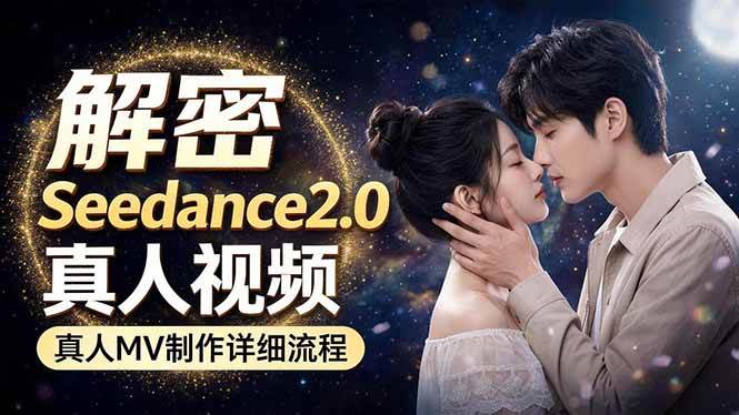 （18289期）Seedance 2.0电影级真人 MV全流程拆解：提示词、运镜、粒子特效，手把手实操-知行阁轻创网-分享网络赚钱项目-全网首发副业项目实操平台-副业创业项目网