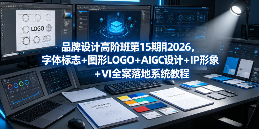 品牌设计高阶班第15期2026，字体标志＋图形LOGO＋AIGC设计＋IP形象＋VI全案落地系统教程-知行阁轻创网-分享网络赚钱项目-全网首发副业项目实操平台-副业创业项目网