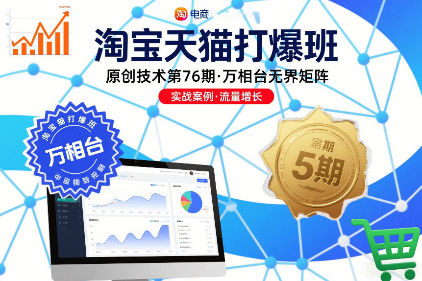 淘宝天猫打爆班原创技术第76期，万相台无界矩阵-知行阁轻创网-分享网络赚钱项目-全网首发副业项目实操平台-副业创业项目网