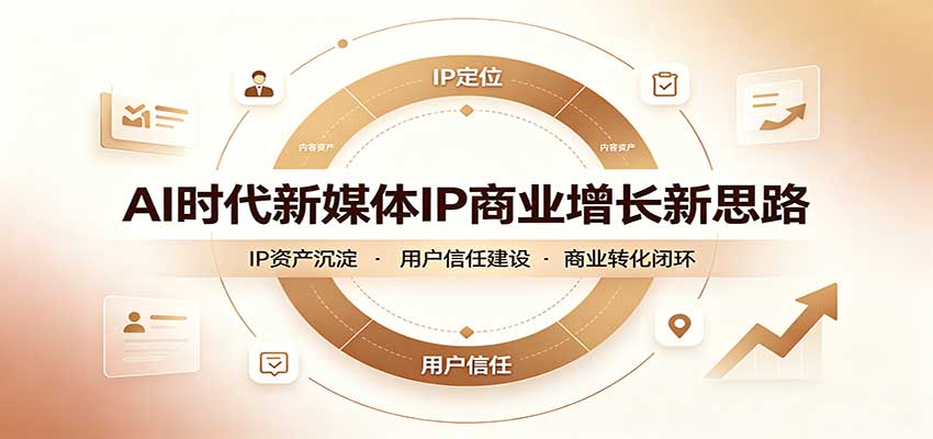AI时代新媒体IP商业增长新思路：摒弃复杂运营套路，用极简思维打通获客路径-知行阁轻创网-分享网络赚钱项目-全网首发副业项目实操平台-副业创业项目网