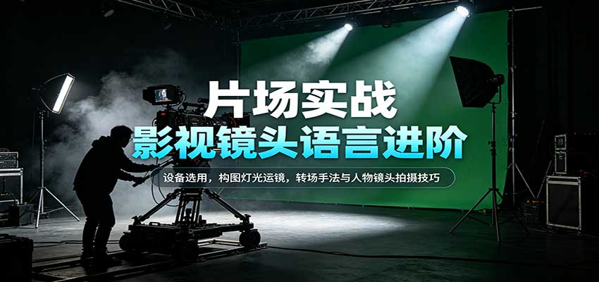 影视镜头语言进阶:设备选用,构图灯光运镜,转场手法与人物镜头拍摄技巧-知行阁轻创网-分享网络赚钱项目-全网首发副业项目实操平台-副业创业项目网