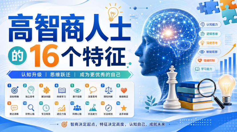 付费文章：高智商人士的16个特征-知行阁轻创网-分享网络赚钱项目-全网首发副业项目实操平台-副业创业项目网