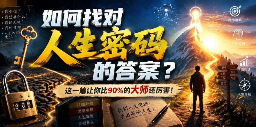 （19601期）付费文章：如何找对人生密码的答案？这一篇让你比90%的大师还厉害！-知行阁轻创网-分享网络赚钱项目-全网首发副业项目实操平台-副业创业项目网