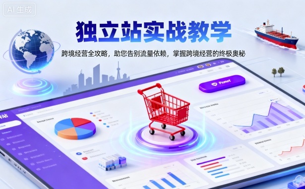 独立站实战教学，跨境经营全攻略，助您告别流量依赖，掌握跨境经营的终极奥-知行阁轻创网-分享网络赚钱项目-全网首发副业项目实操平台-副业创业项目网