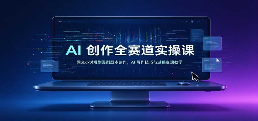 AI创作全赛道实操课：网文小说短剧漫剧剧本创作，AI写作技巧与过稿变现教学-知行阁轻创网-分享网络赚钱项目-全网首发副业项目实操平台-副业创业项目网