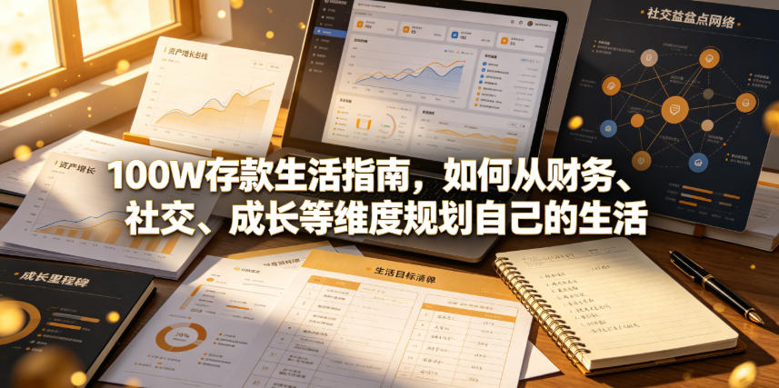 付费文章：100W存款生活指南，如何从财务、社交、成长等维度规划自己的生活-知行阁轻创网-分享网络赚钱项目-全网首发副业项目实操平台-副业创业项目网