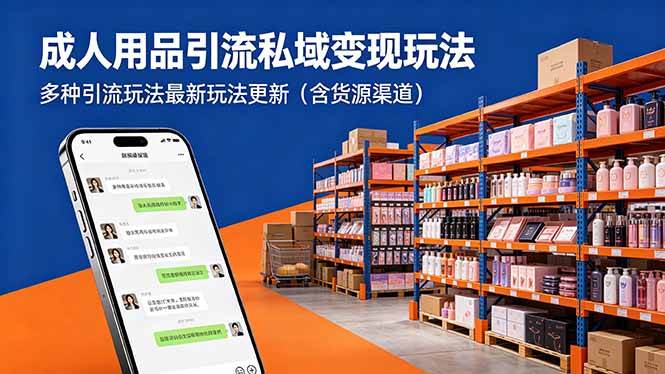（18419期）成人用品引流私域变现玩法，多种引流玩法最新玩法更新（含货源渠道）-知行阁轻创网-分享网络赚钱项目-全网首发副业项目实操平台-副业创业项目网