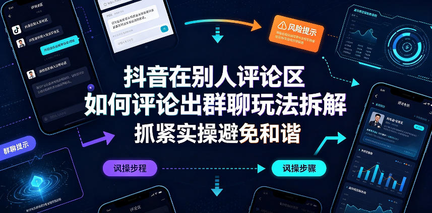 抖音在别人评论区如何评论出群聊玩法拆解，抓紧实操避免和谐-知行阁轻创网-分享网络赚钱项目-全网首发副业项目实操平台-副业创业项目网