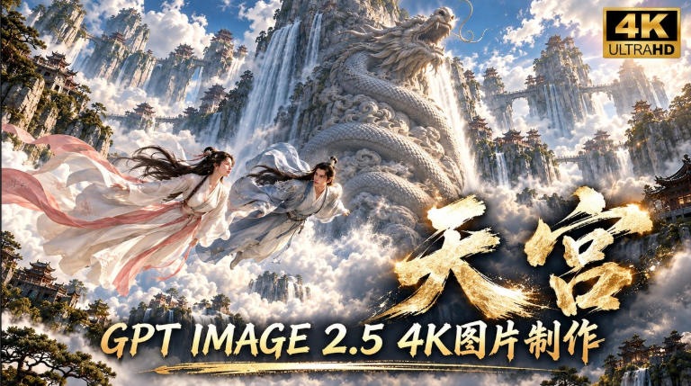 GPT Image 2.5实测！4K到底多清楚？皮肤、手指、修图与天宫场景全面测试-知行阁轻创网-分享网络赚钱项目-全网首发副业项目实操平台-副业创业项目网