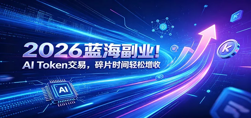 2026蓝海副业！AI Token交易，碎片时间轻松增收-知行阁轻创网-分享网络赚钱项目-全网首发副业项目实操平台-副业创业项目网